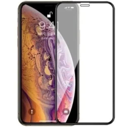 Tempered Glass For iPhone 11 With Screen Cleaner- Black