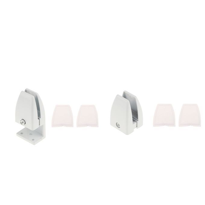 2Pcs Aluminum Alloy Office Desktop Screen Baffle Partition Clamp