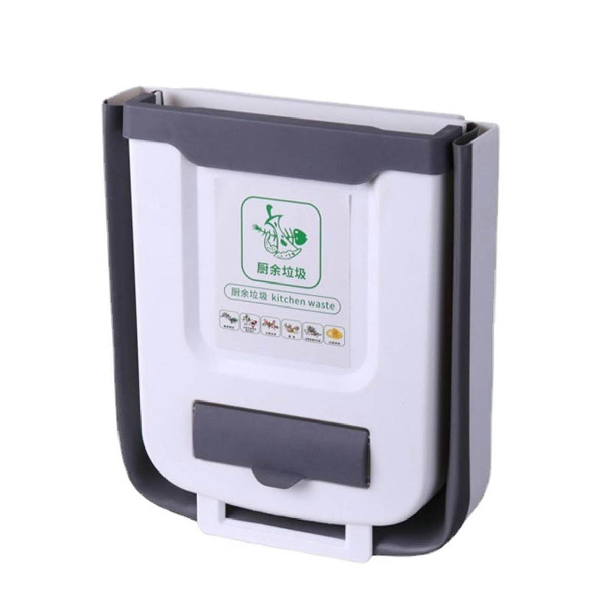 Garbage Holder Kitchen Cabinet Door Hanging Rubbish Bin Waste Bucket White