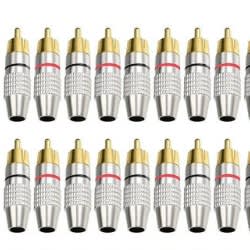 20pcs General Musical Sound Rca Plugs Audio Jack Male Audio Video Connect