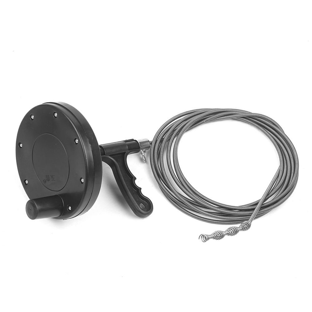 Cable Auger Plumber's Snake Flexible Steel Cable With Spool