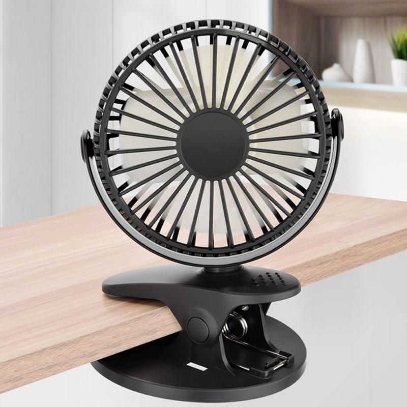 Camping Office Fan Desktop Clip USB 360&deg; Fans Rechargeable Mini Desk Home Stroller Car Decorative Battery On Portable Baby