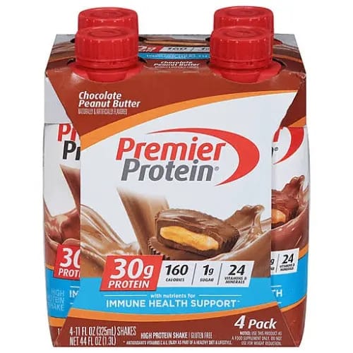 Premier Protein Chocolate Peanut Butter Flavour - 30g Protein X 4 Bottles