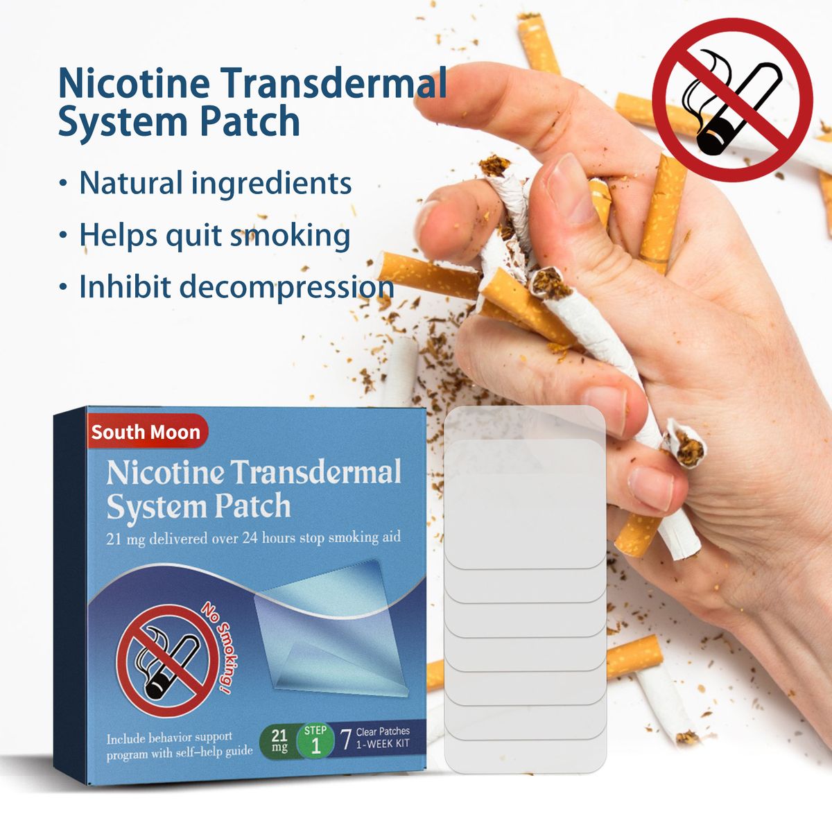 Stop Smoking Aid Sticker 21mg Transdermal System Patch