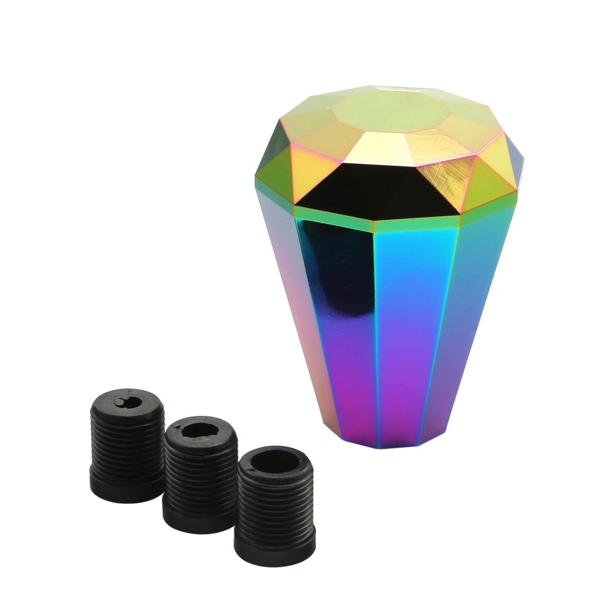 Universal Diamond Shape Manual Gear Shift Knob fitment for Car Manual Transmission and Automatic Transmission Without Lock Button