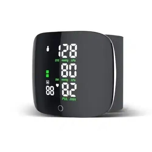 Rechargeable Wrist Blood Pressure Monitor - Digital Sphygmomanometer