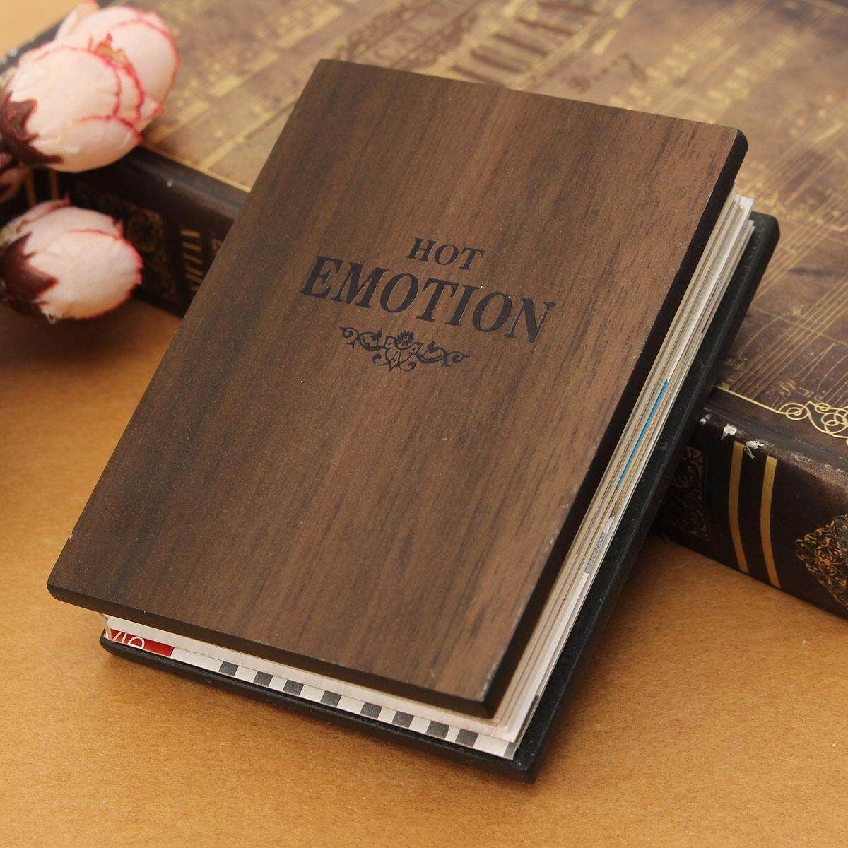 Wooden Cover Book Photo Album Family Weddiing Couple Baby Memory Storage Gifts