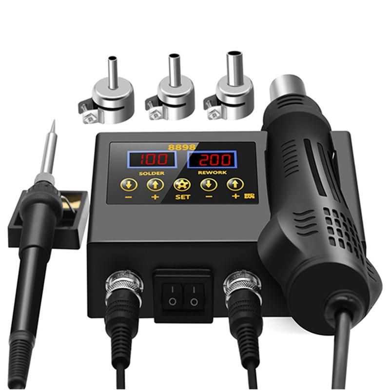 8898 Portable SMD Rework Station 2 in 1 Hot Air Soldering