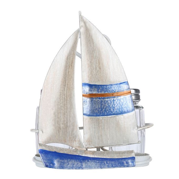 Tooarts Sailing Boat Condiment Rack Sauce And Pepper Bottle