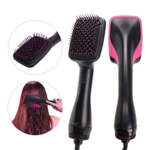 2 In 1 Hair Dryer And Curling Straightener Brush