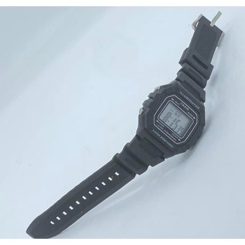 Rubber Strap Black Led Sport Men's Wrist Watch