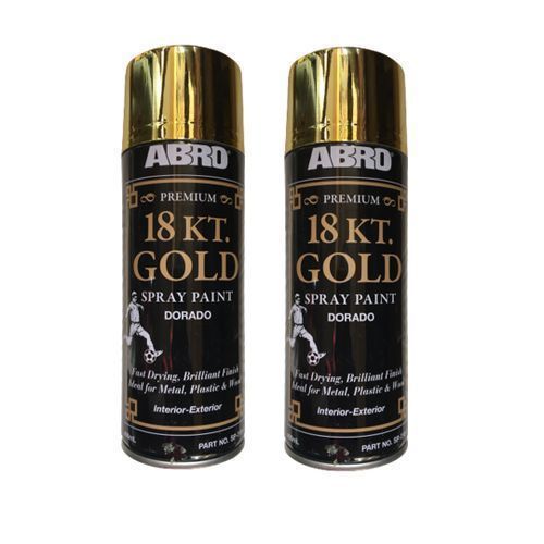 Abro Aerosol Spray Paint 18kt Gold X 2pcs