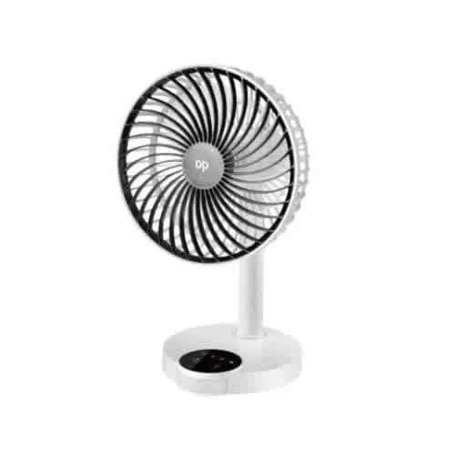 Led Light Rechargeable Table Fan - 4000mAh Battery With Led Light
