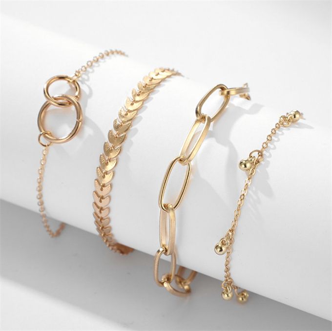 4 Pcs Ladies Unique Hand Chain Set
