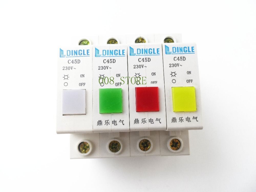 C45D DZ47 Indicator Indicator C45D Light Breaker Yellow