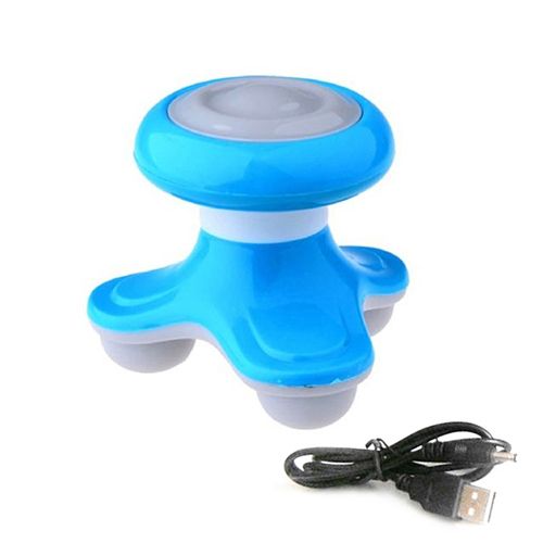 Mini Wave Vibrating Massager Electric Handled Battery-Blue