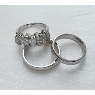 Non Fade Titanium Steel Wedding Ring