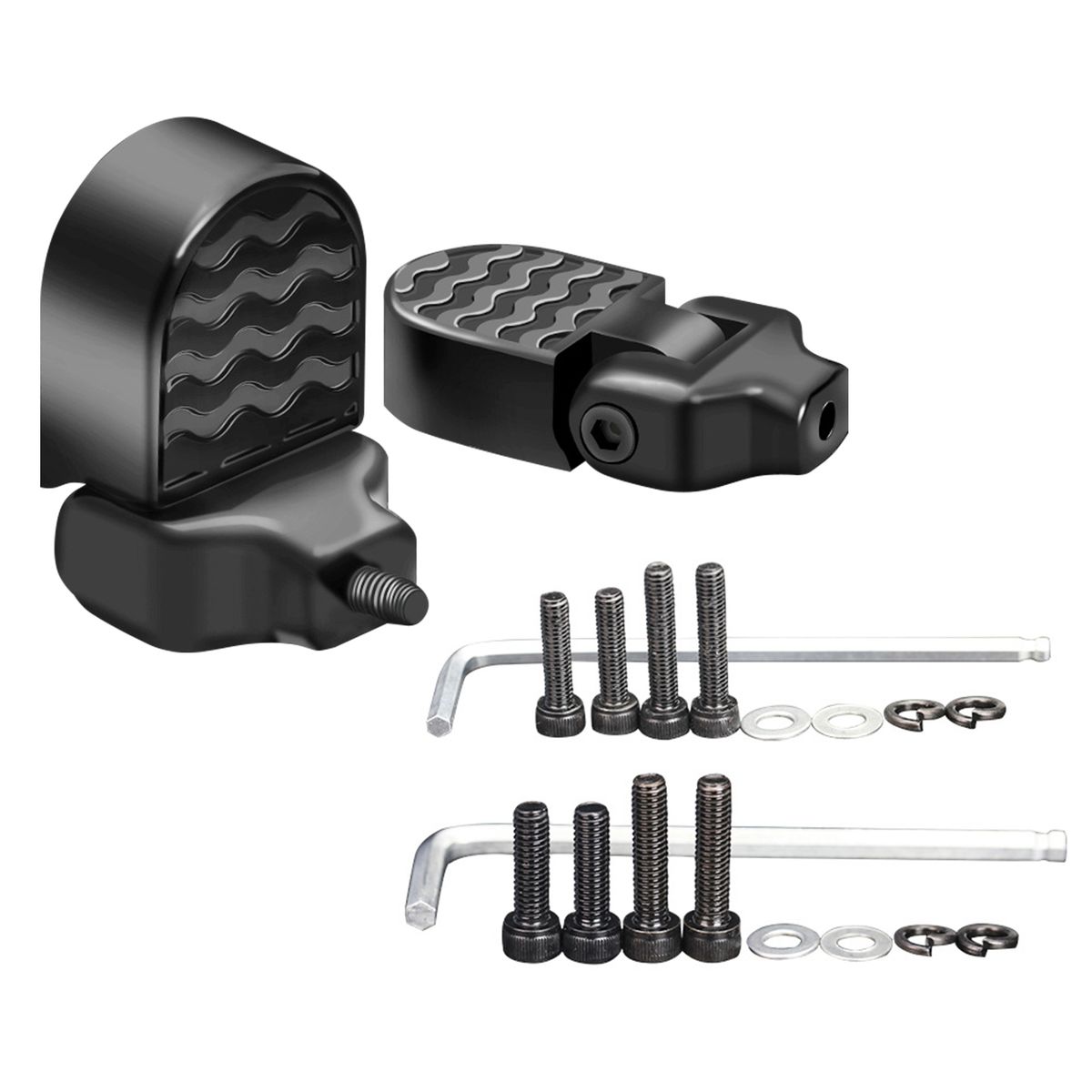 1 Pair Bicycle Rear Pedals Footrest Electric Bike Footpegs