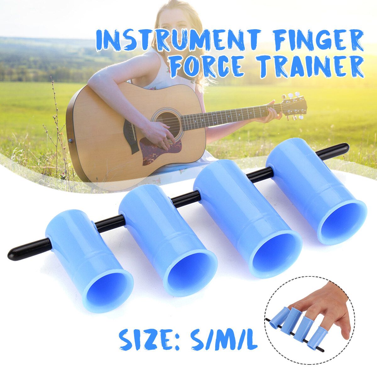 ZA-05 Finger Expansion Trainer Finger Force Span Exerciser For Guitar Piano Ukulele Stringed Instruments Large