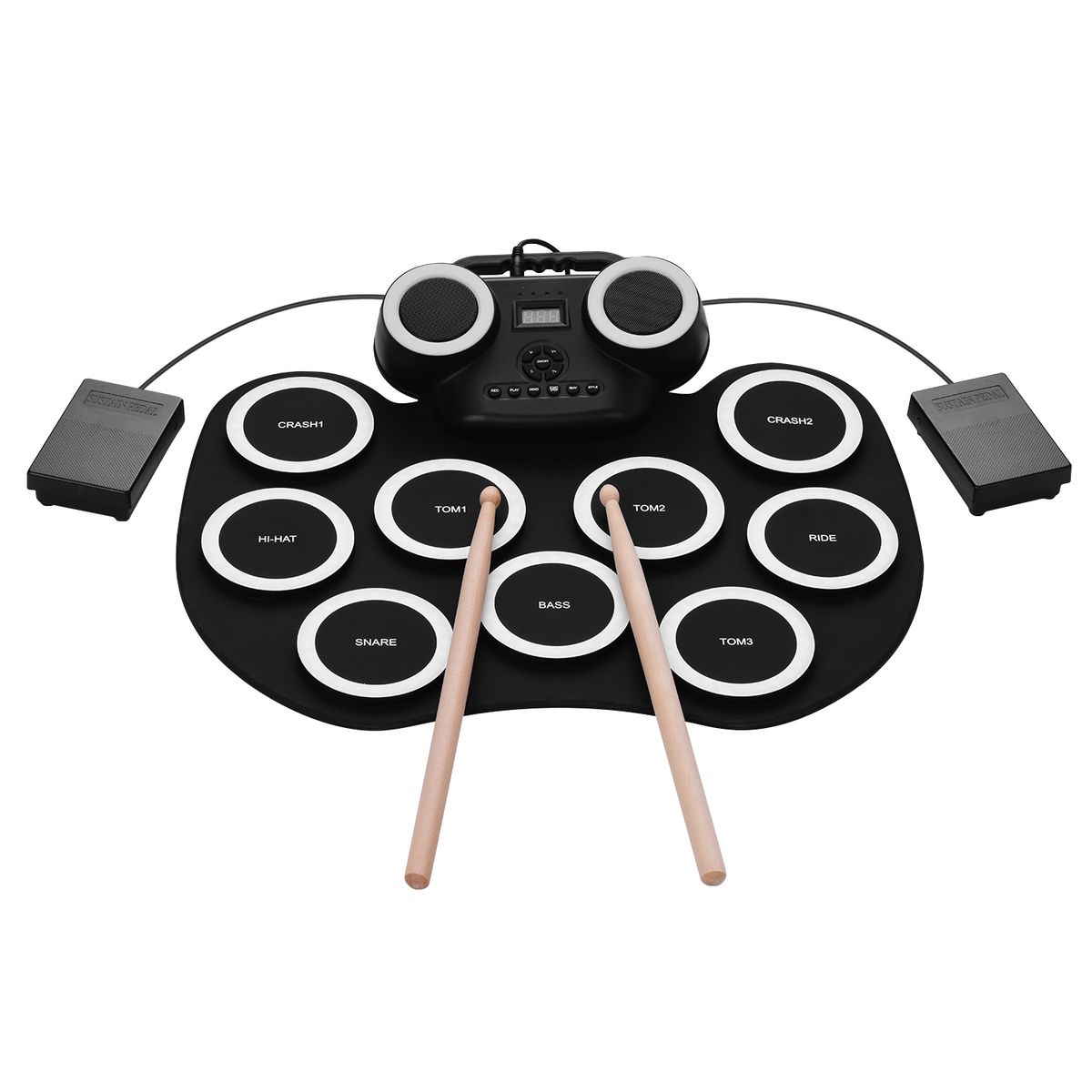 Portable Roll-up Electronic Drum Pad Silicon Digital Drum