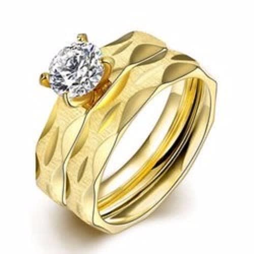 Wedding And Engagement Generic Rings - 2pcs