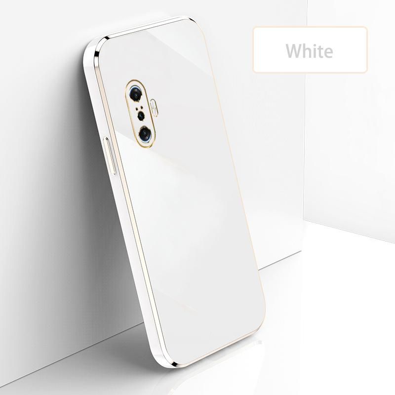 Ultra Thin Plating Phone Case for Poco F3 GT Redmi K40 Gaming Lens Protection soft Phone Back Cover-White