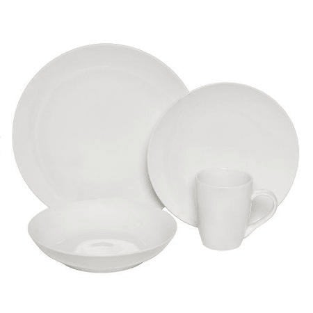 16pcs Round Dinner Set - White