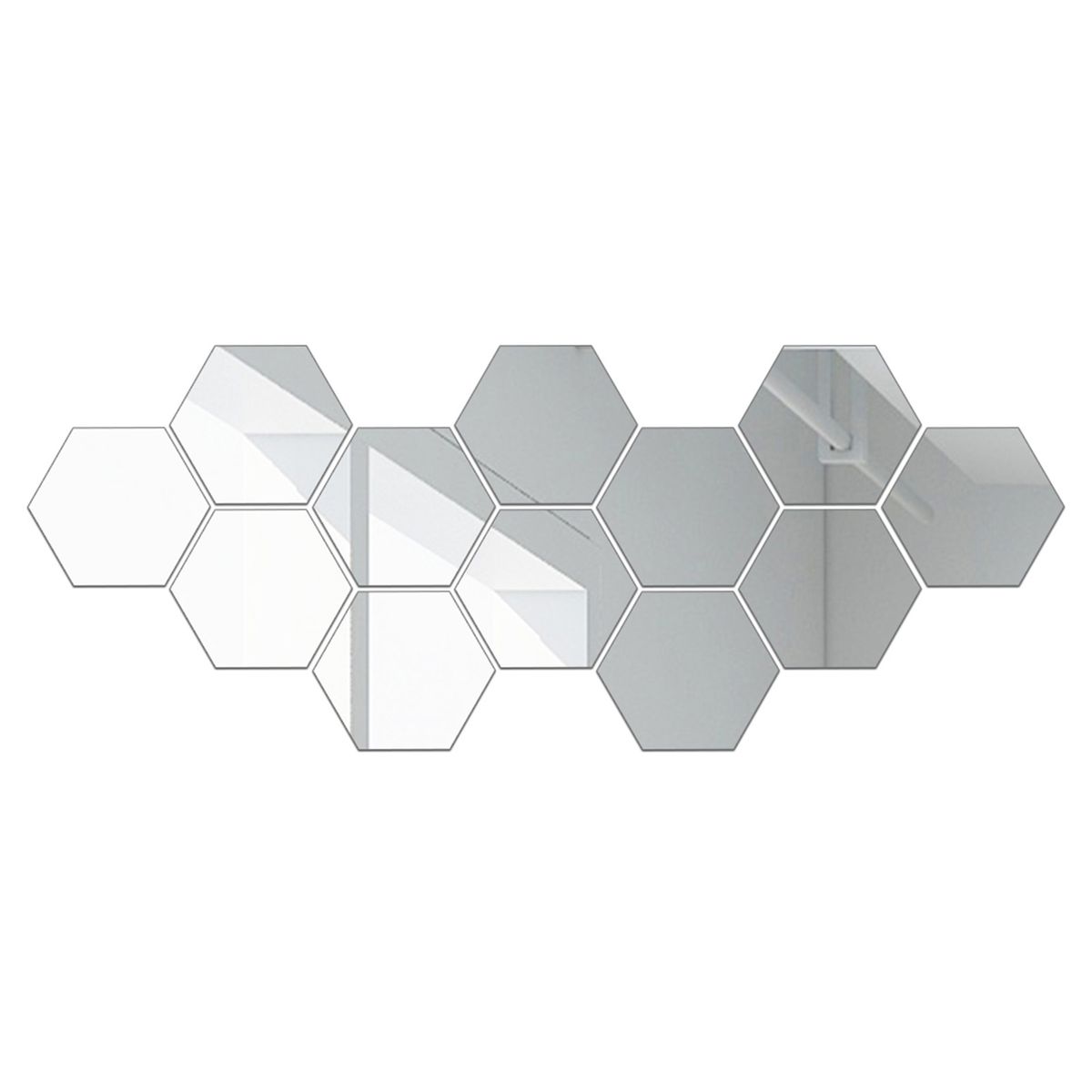 Hexagon Mirror Sheets Self-Adhesive Mirror Tiles 100 * 80mm