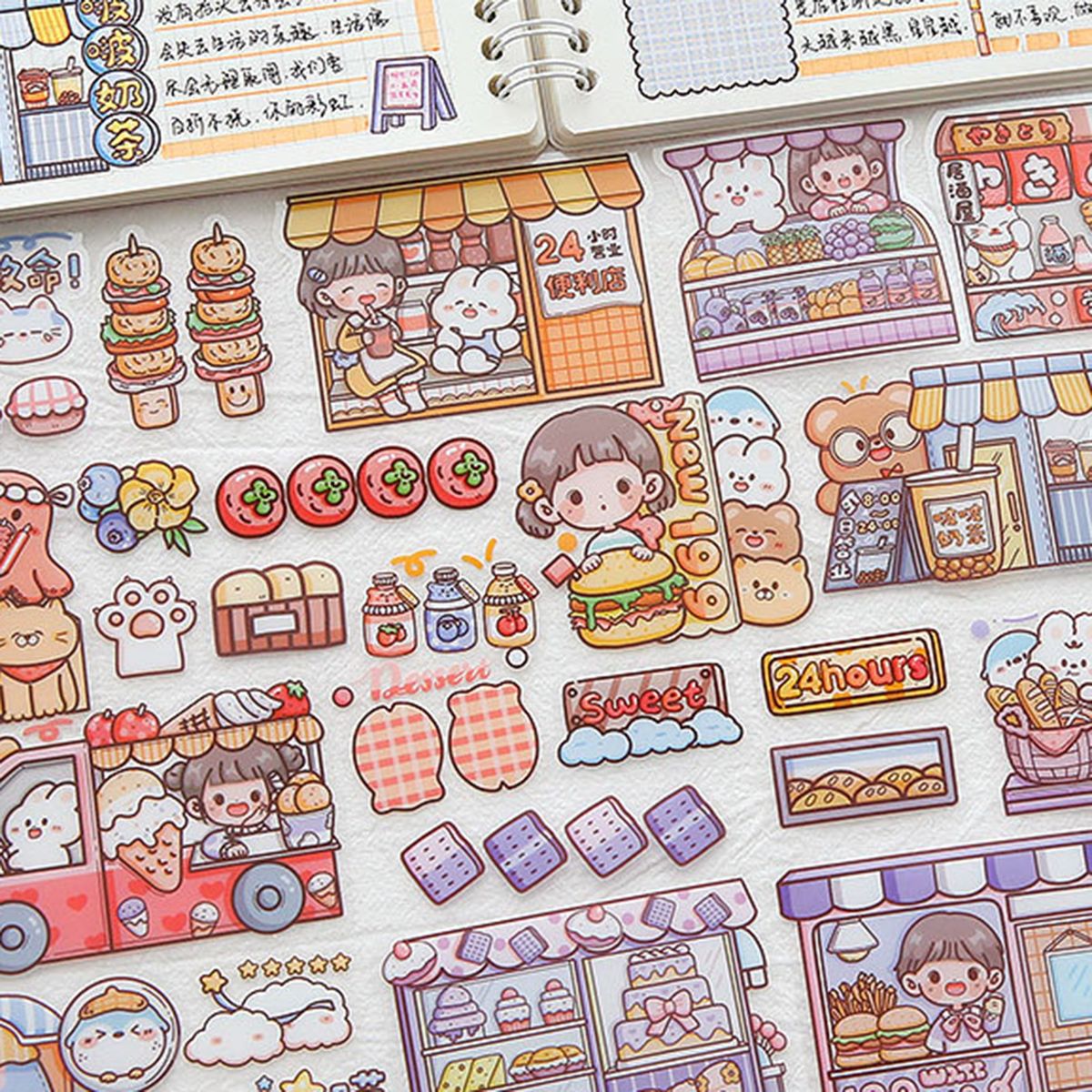 40Pcs Laptop Stickers Cartoon Decal Hand Account Journal B