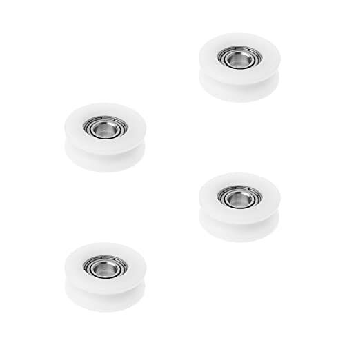 Yinpecly Nylon Plastic Pulley 024x087 Inch U Shape Groove Wh