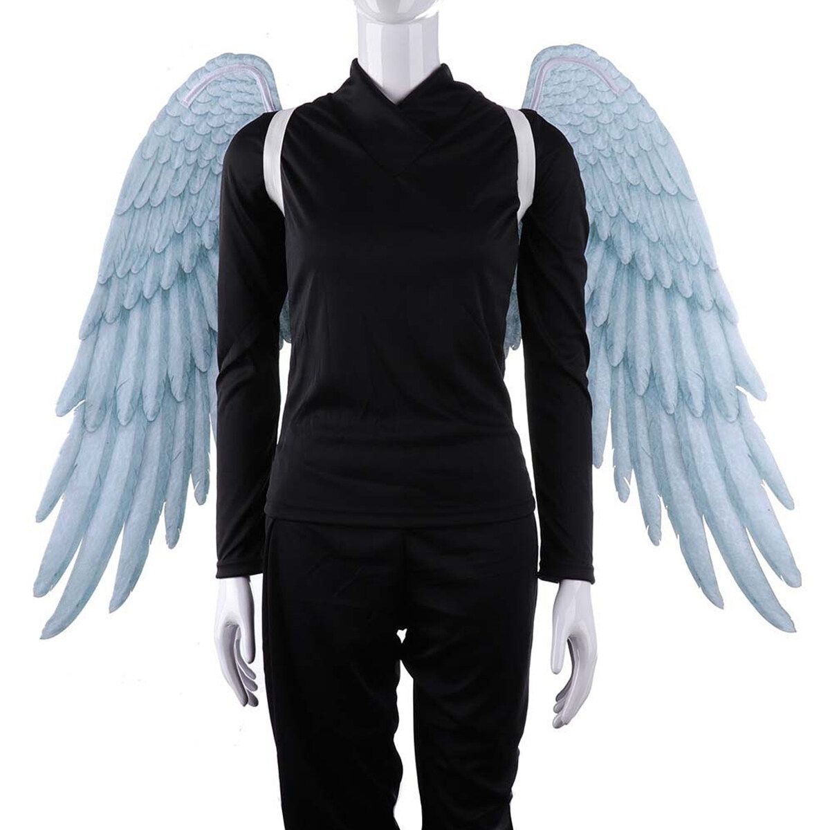 Angel Demon Wings Halloween Mardi Gras Cosplay Pretend Play Dress Up Costume For Men Women Child White