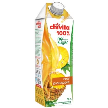 100% Real Pineapple Fruit Juice - 1L &times;10 Pieces