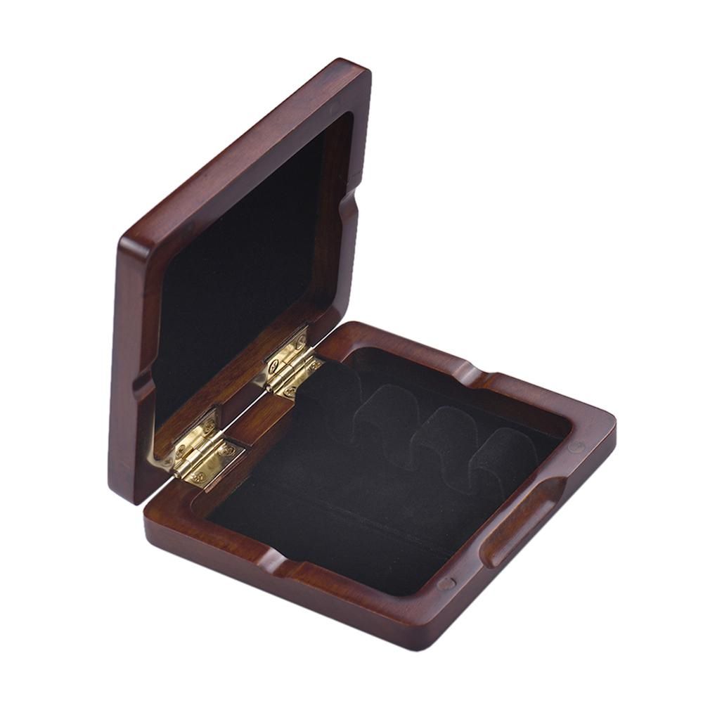 Wooden Bassoon Reed Case Maroon Hand Carved Bassoon Reed Box for 3pcs Reeds
