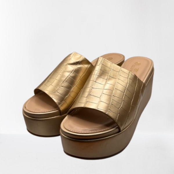 Women's Peep Toe Platform Wedge Slippers