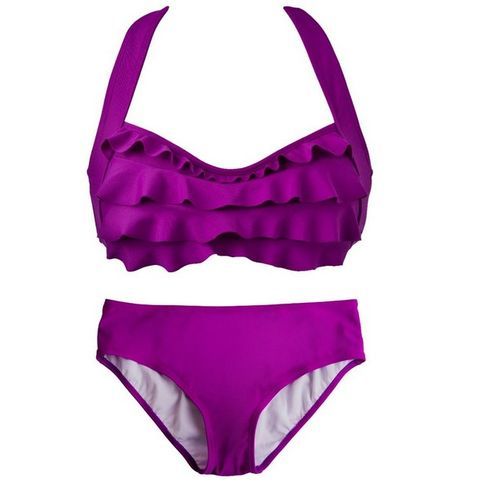 Grape Purple Sea Wave Bikini Set ADULT  L