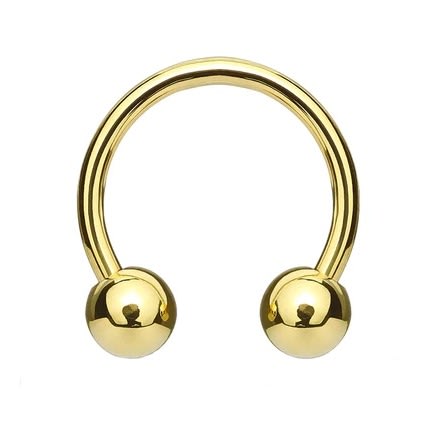 Circular Barbell Ring - Gold