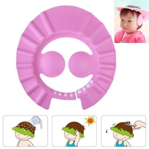 Adjustable Shower Caps With Ear Cover - Pink