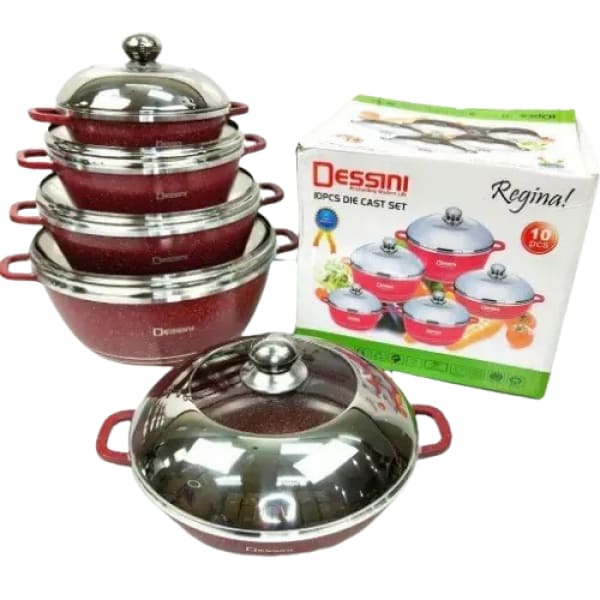 Die-casting Non-stick Pot Set - 10 Pcs