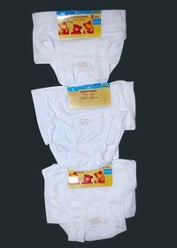 3 Pieces In A Pack - Babies White Singlet With Pant