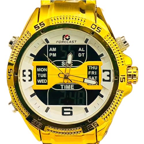 Men's Quartz Chronograph Business Sport Waterproof Gold Watch