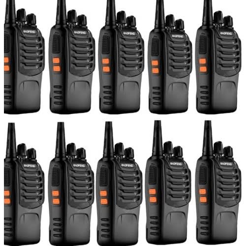 2-way Radio Walkie Talkie Uhf - Model Bf-888s - 16ch - 5w - 10 Pieces