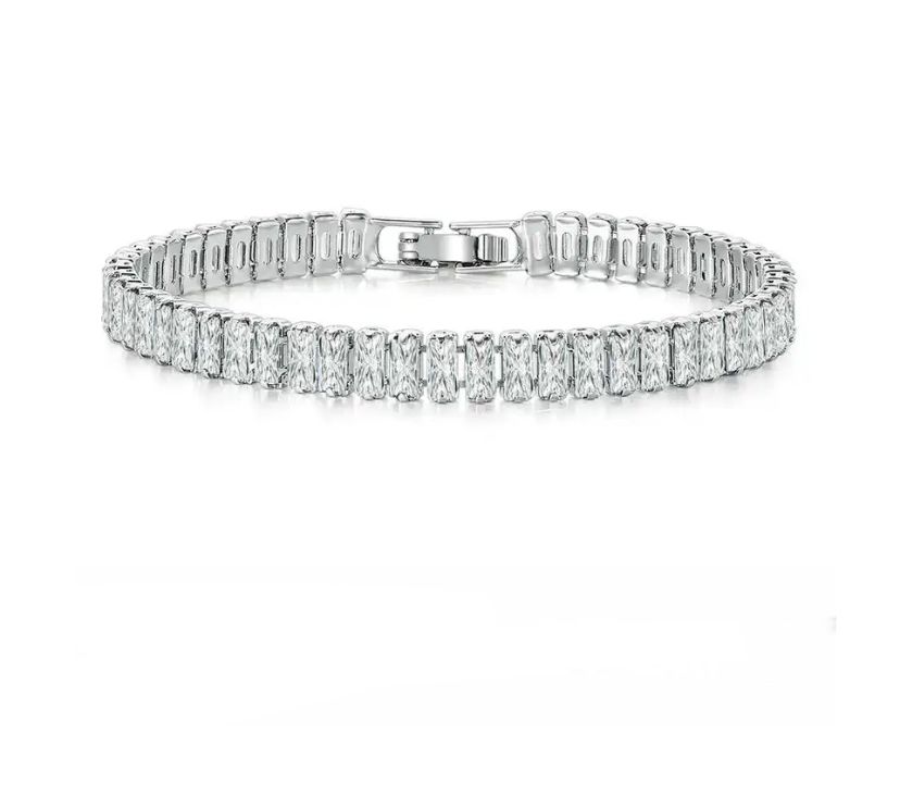ICED OUT TENNIS BRACELET SILVER