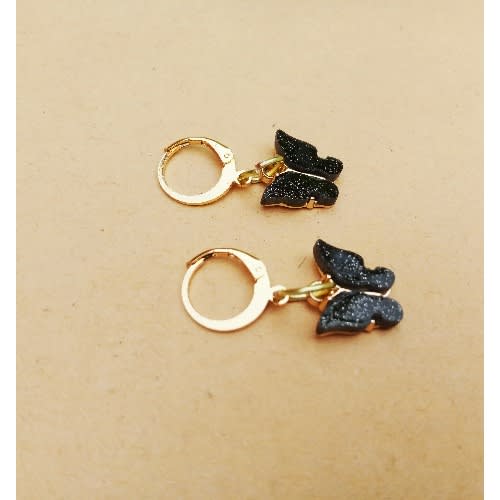 Trinique - Glitter Earrings For Women - Black