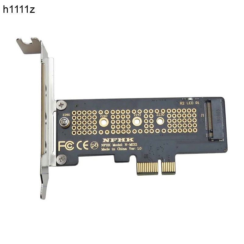 NVMe PCIe M.2  SSD To PCIe X1 Adapter Card PCIe X1 To M.2 Card With Bracket PCI-E M.2 Adapter For