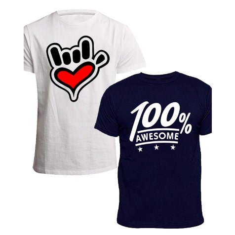Frosh T-shirt Bundle (2-in-1) - White & Navy Blue