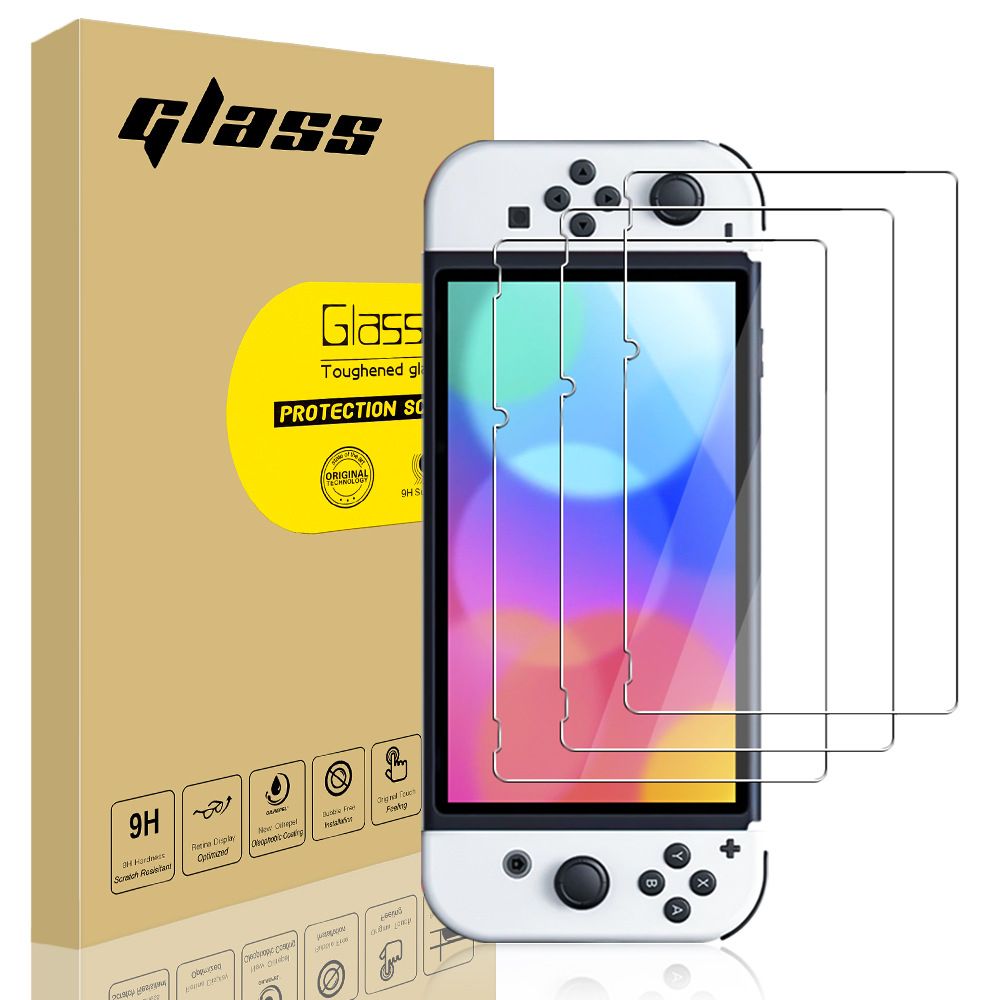 2Pcs Tempered Glass Compatible With Nintend Switch OLED