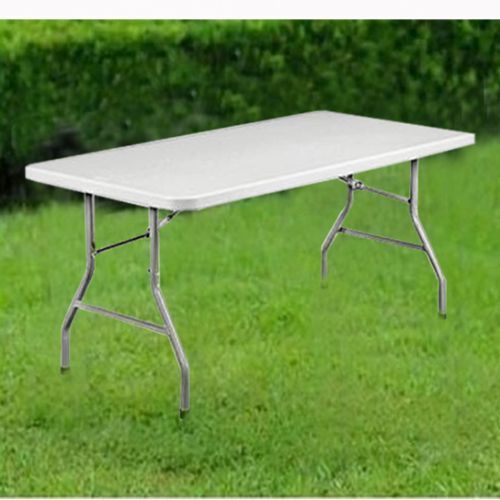 Plastic Table With Foldable Metal Legs