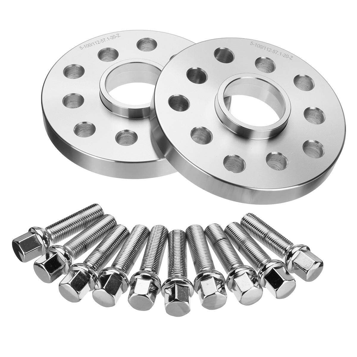 20mm VW AUDI 5x112 Hubcentric Wheel Spacers, 57.1 Bore 10 Wheel Bolts UK Made