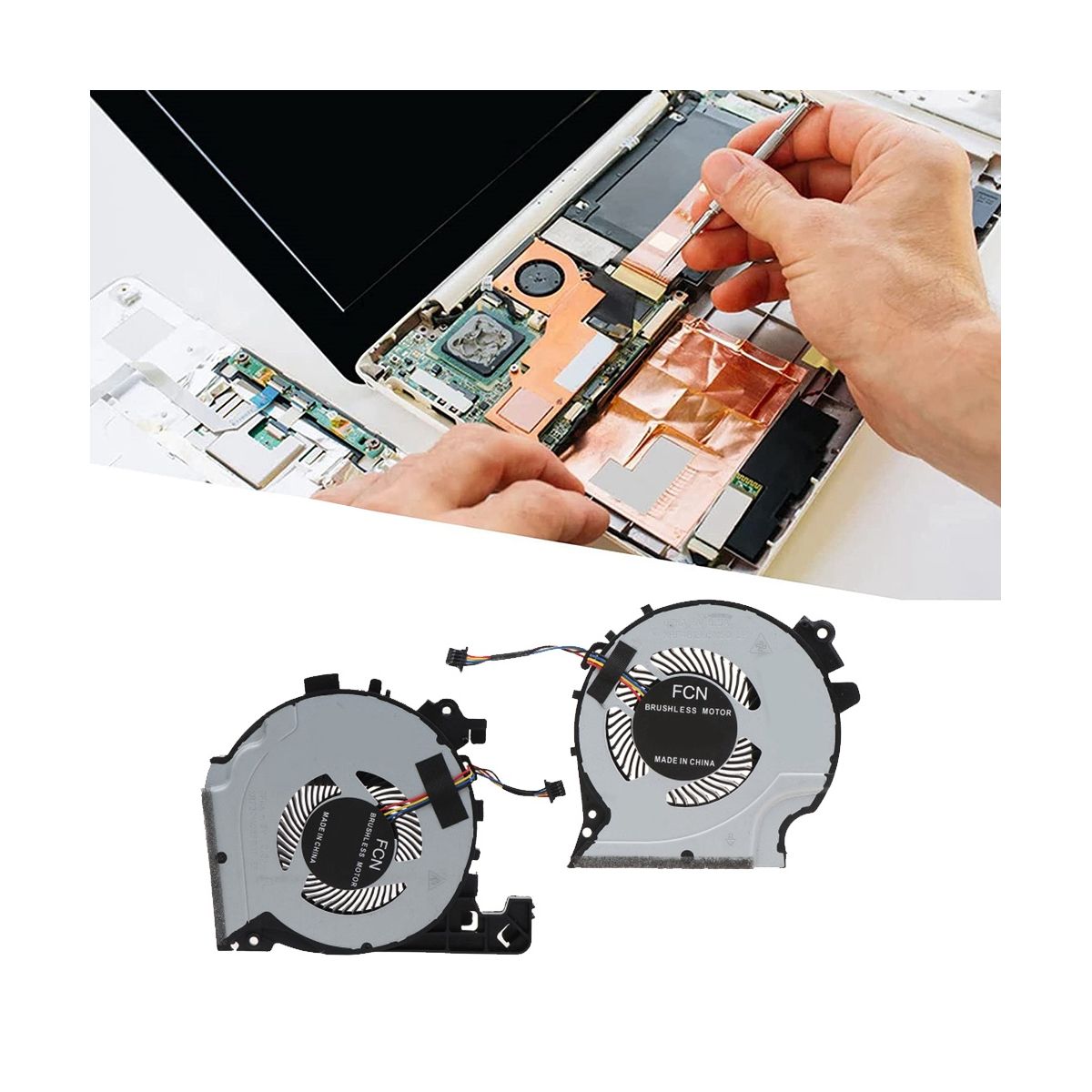 1 Pair Laptop CPU GPU Fan for HP PAVILION Shadow Wizard