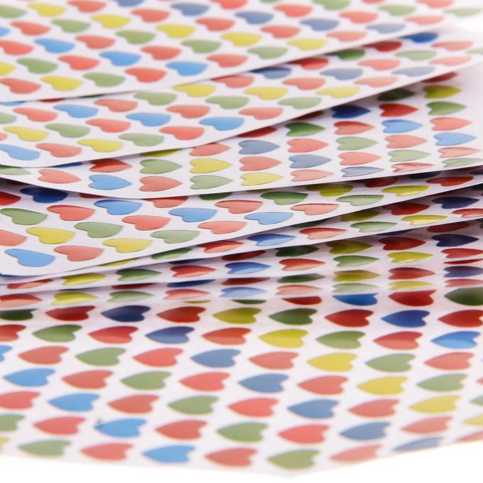 10x Children Multicolor Mini Removable Teacher Reward Stickers Love